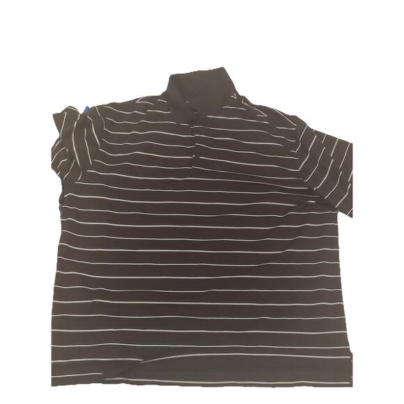 Nike Golf Dri-Fit Men's Performance Polo Shirt Black & White Striped Size XXL - Picture 1 of 4
